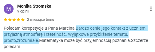 Opinia kursanta 1