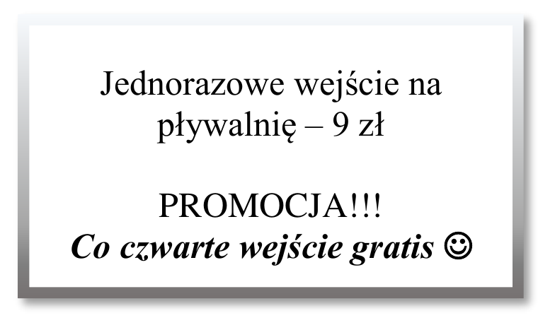 Promocja na pływalni: jednorazowe wejście 9 zł, co czwarte wejście gratis